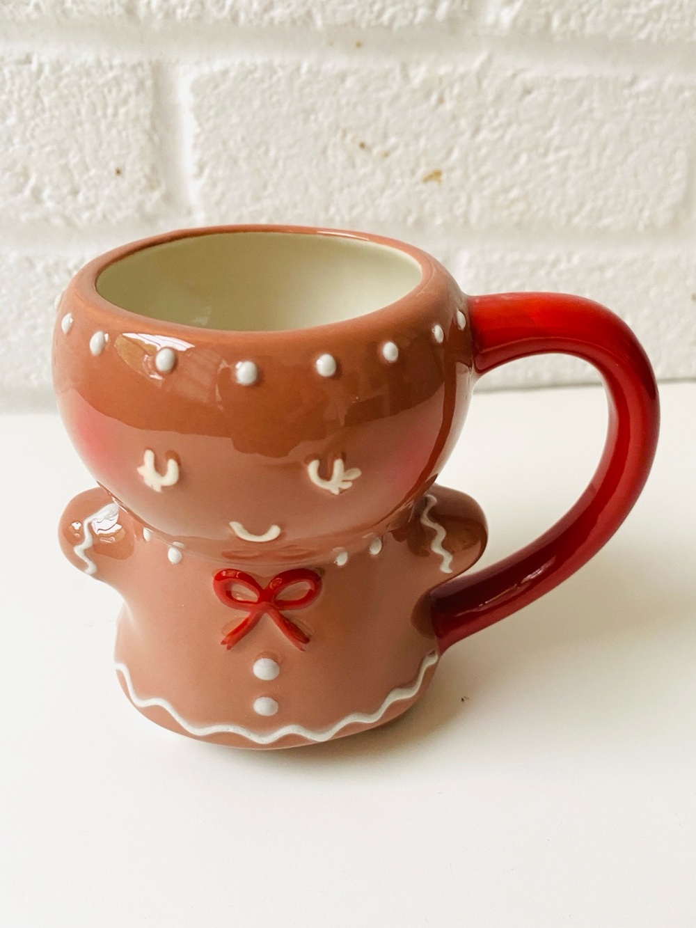 Threshold Gingerbread Ceramic Mug Cottagecore Christmas Kitsch Whimsical Cozy